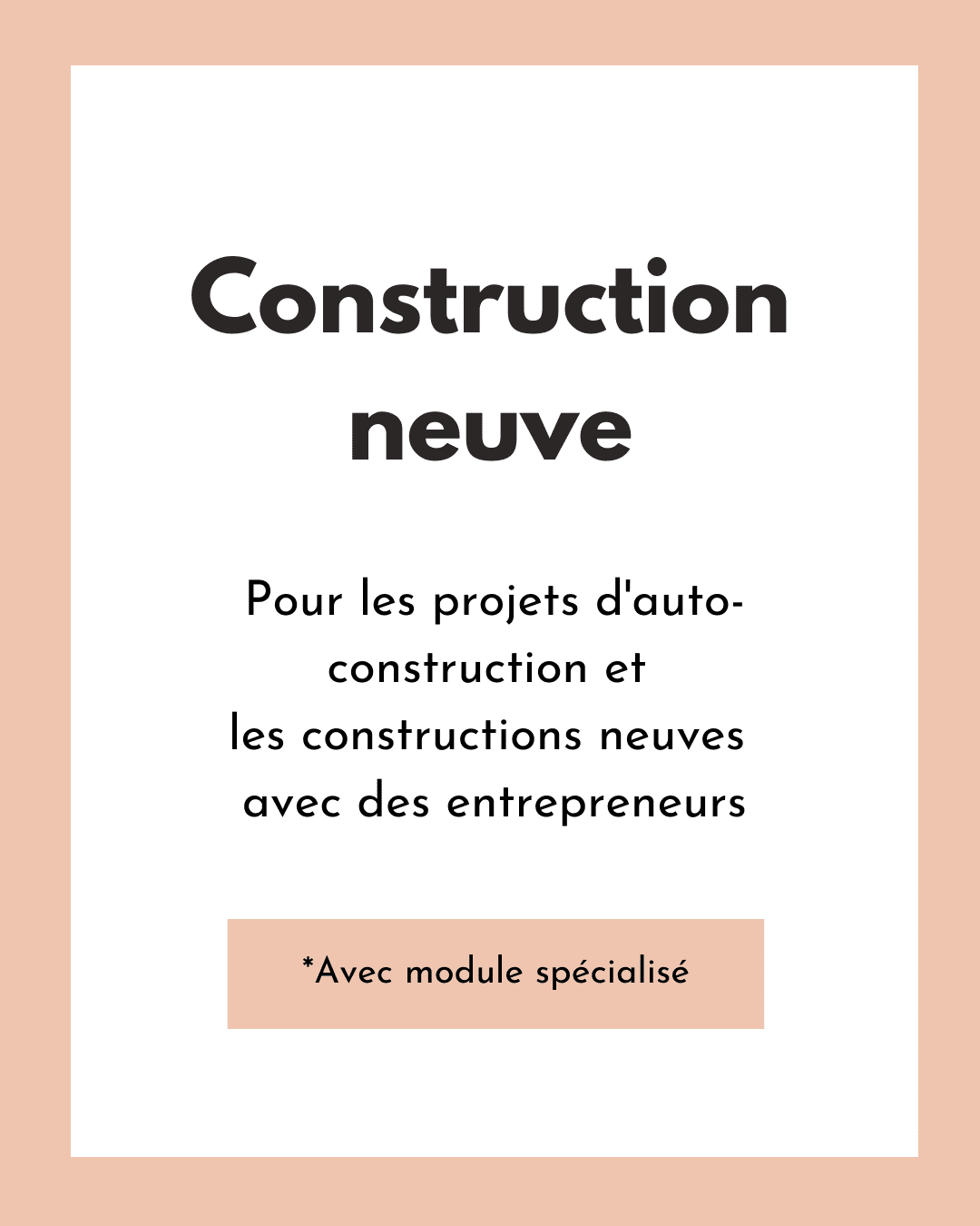 Formation de construction - Spécialisation construction neuve